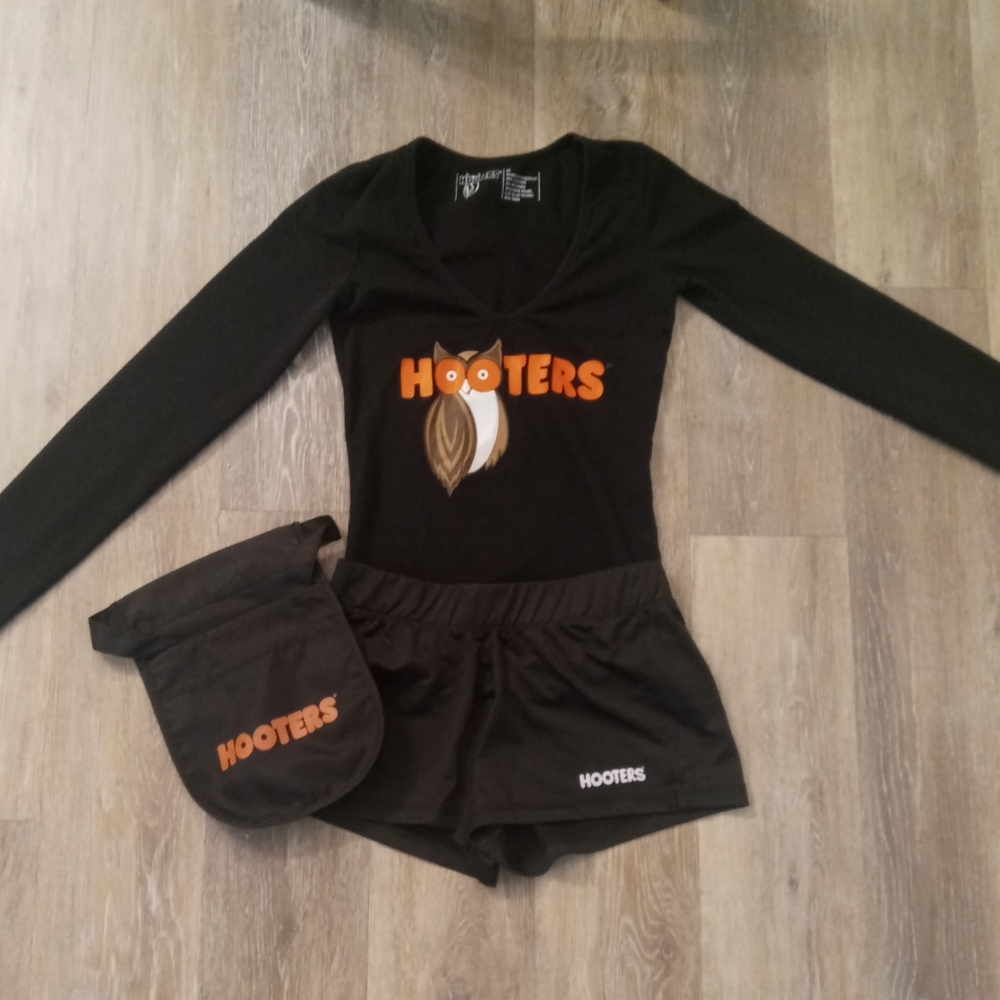 Hooters uniform v-neck longsleeve set XXS/XS